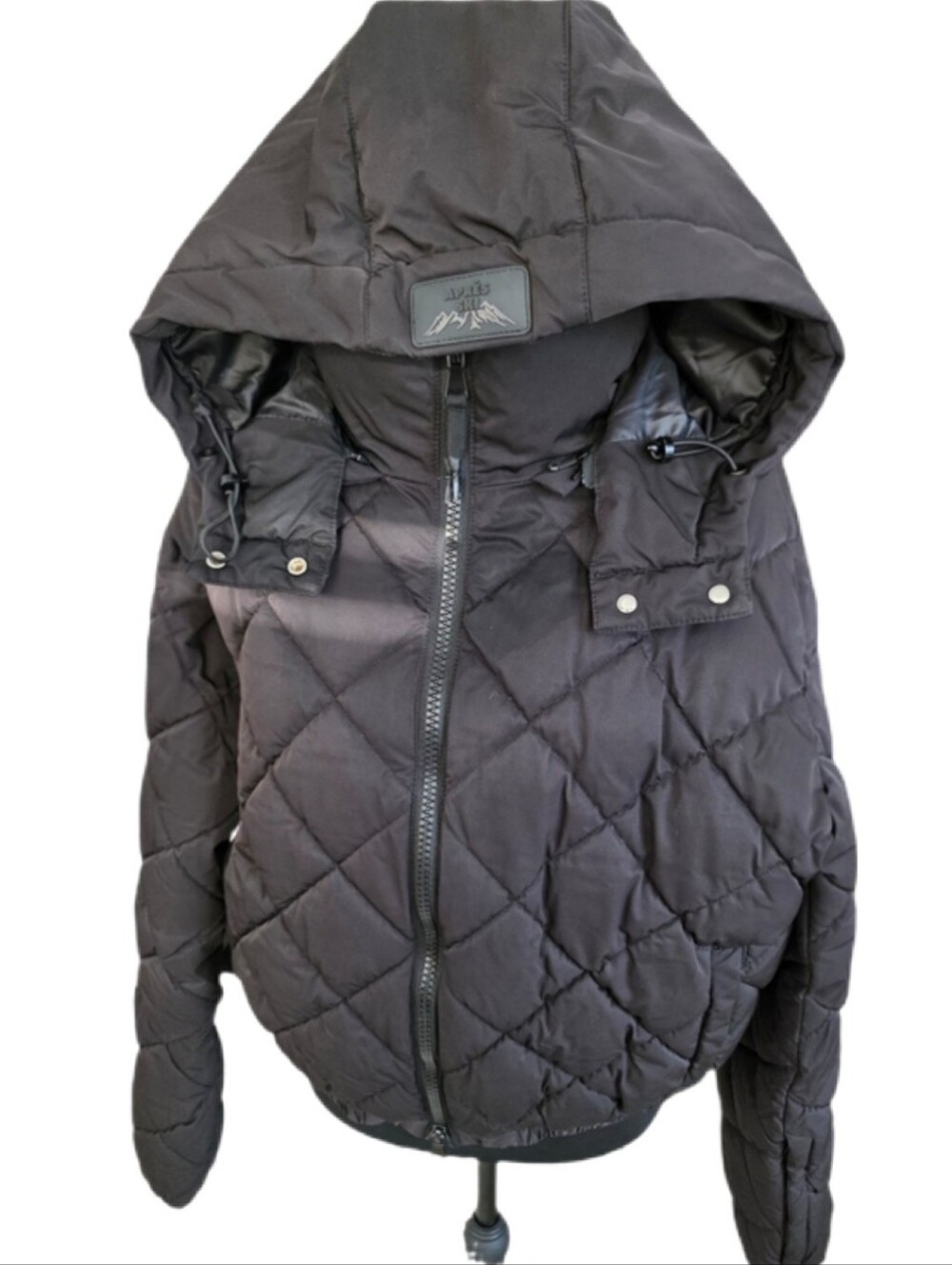 Fashion Nova Black Quilted Hooded Puffer Jacket